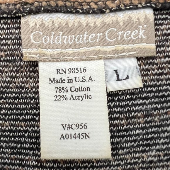 Coldwater Creek Women's Size L Space-Dyed Mock-Neck Drop Shoulder Sweater - Picture 7 of 8